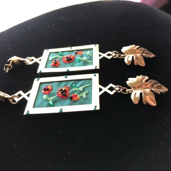 Lulu Frost hand-Embroidered Earrings